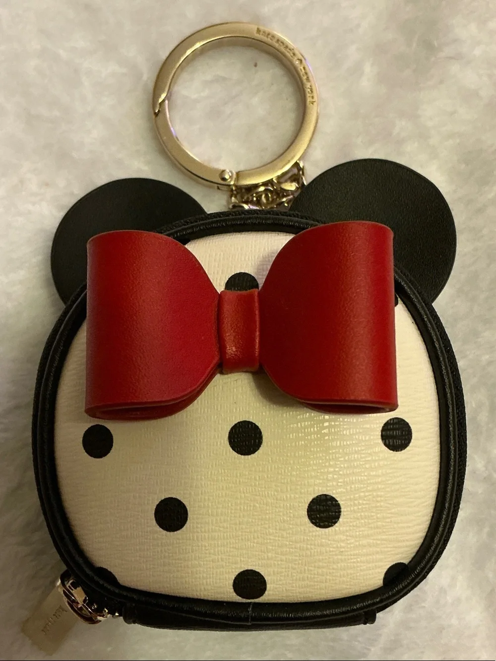 Kate Spade x Disney Novelty Polka Dot Minnie Mouse Coin Purse Key Holder. NWT’s